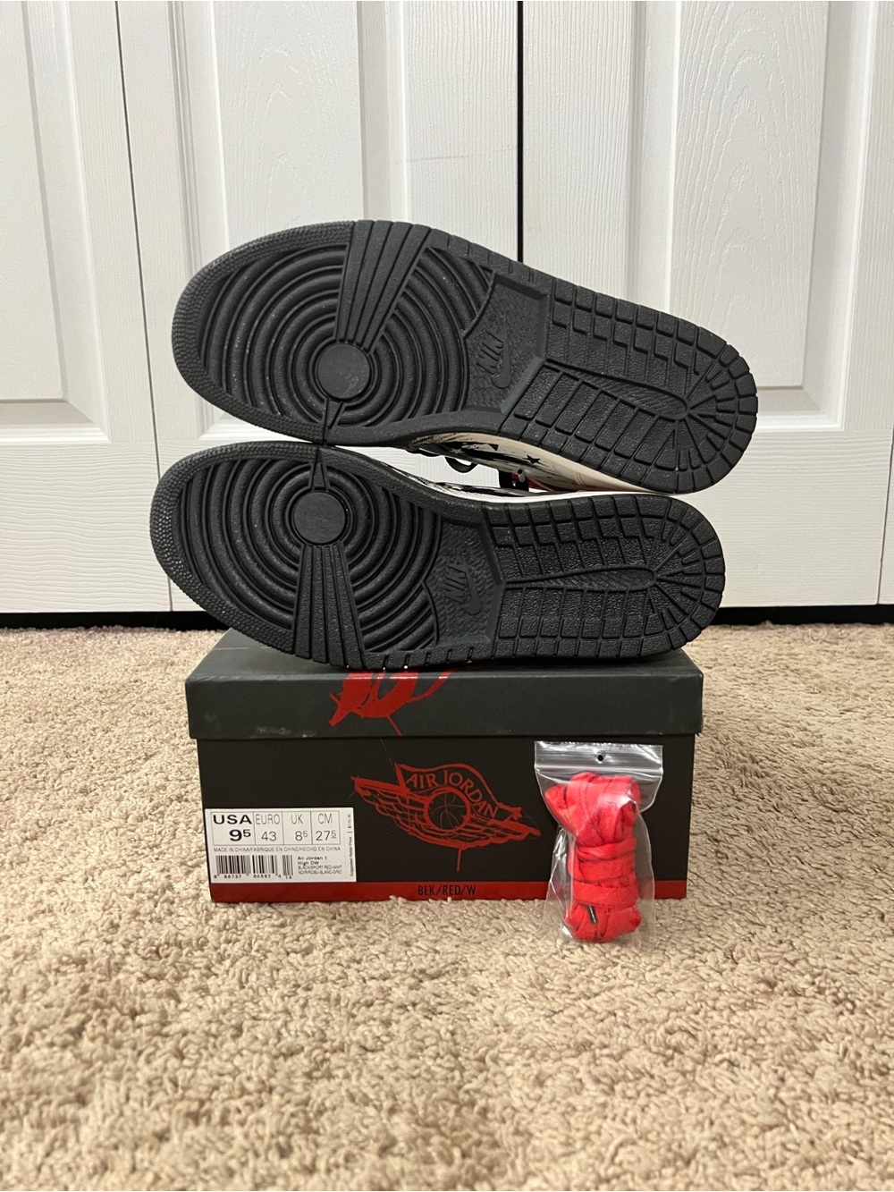 Red Black White High-Top Sneakers - Picture 4 of 4